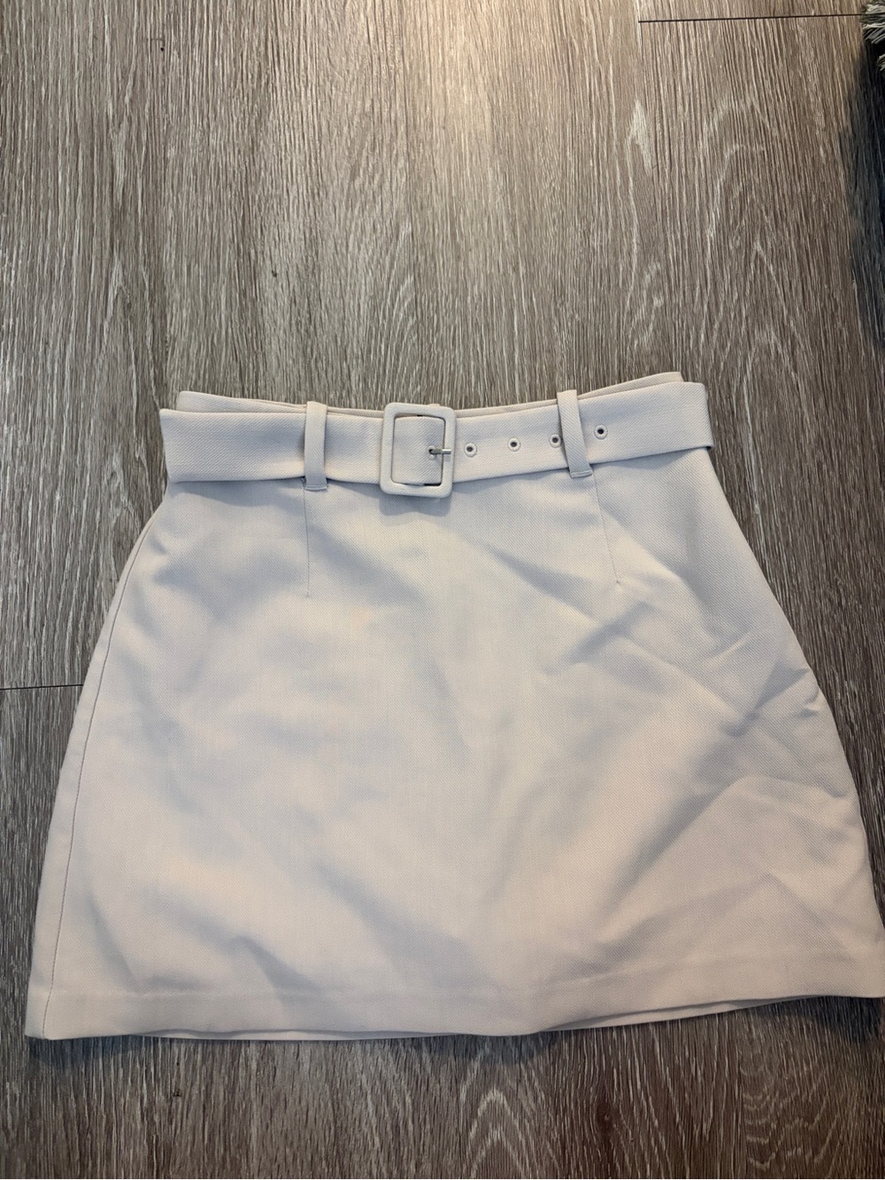 Abercrombie & Fitch Cream Belted Mini Skirt Size XXS